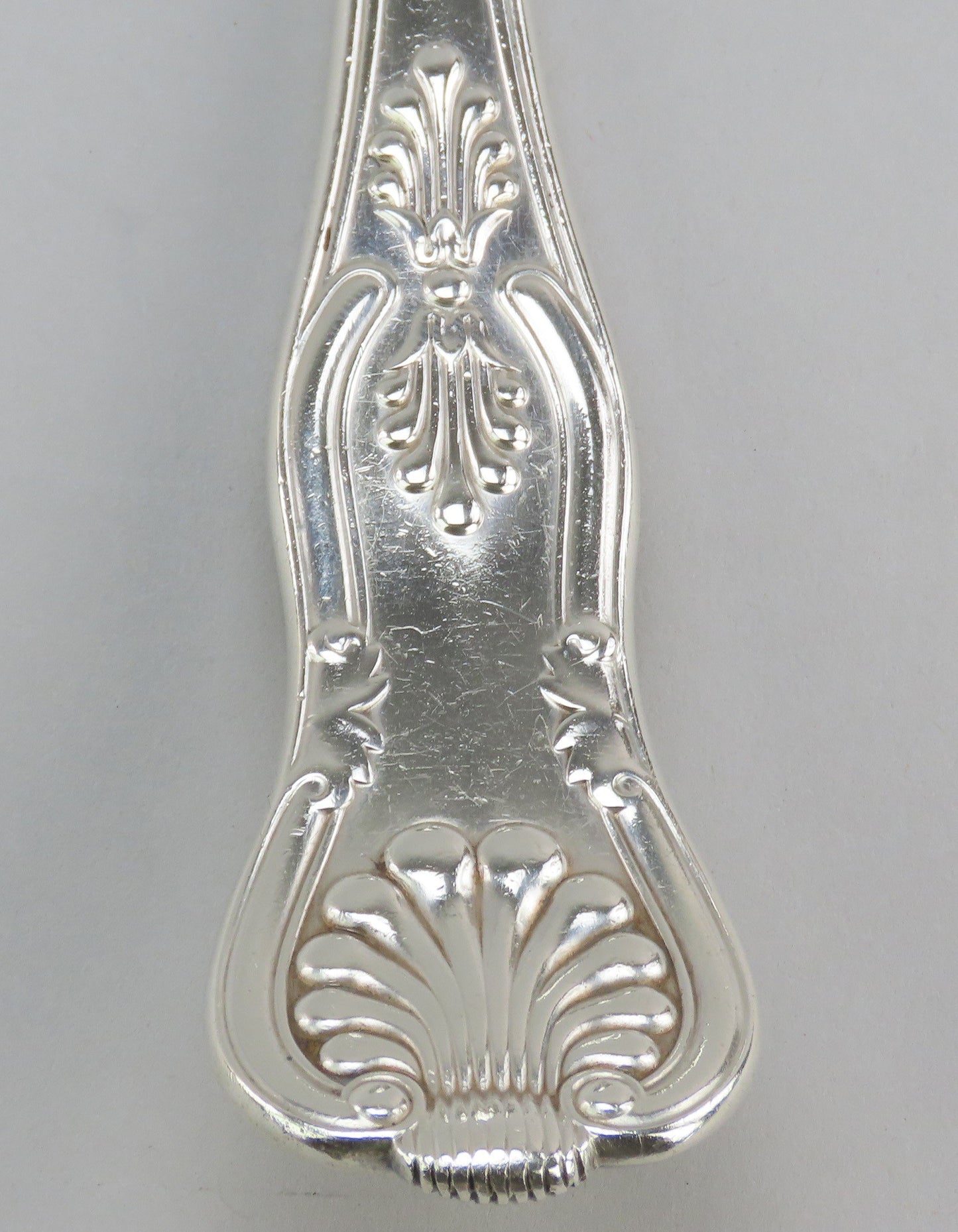 Handsome English Exeter Sterling Silver Large Punch Soup Ladle Kings Pattern