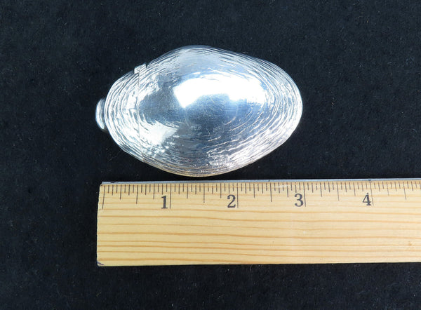 Antique Wallace Silver Plated Clam Shell Oyster Vesta Case Match Safe