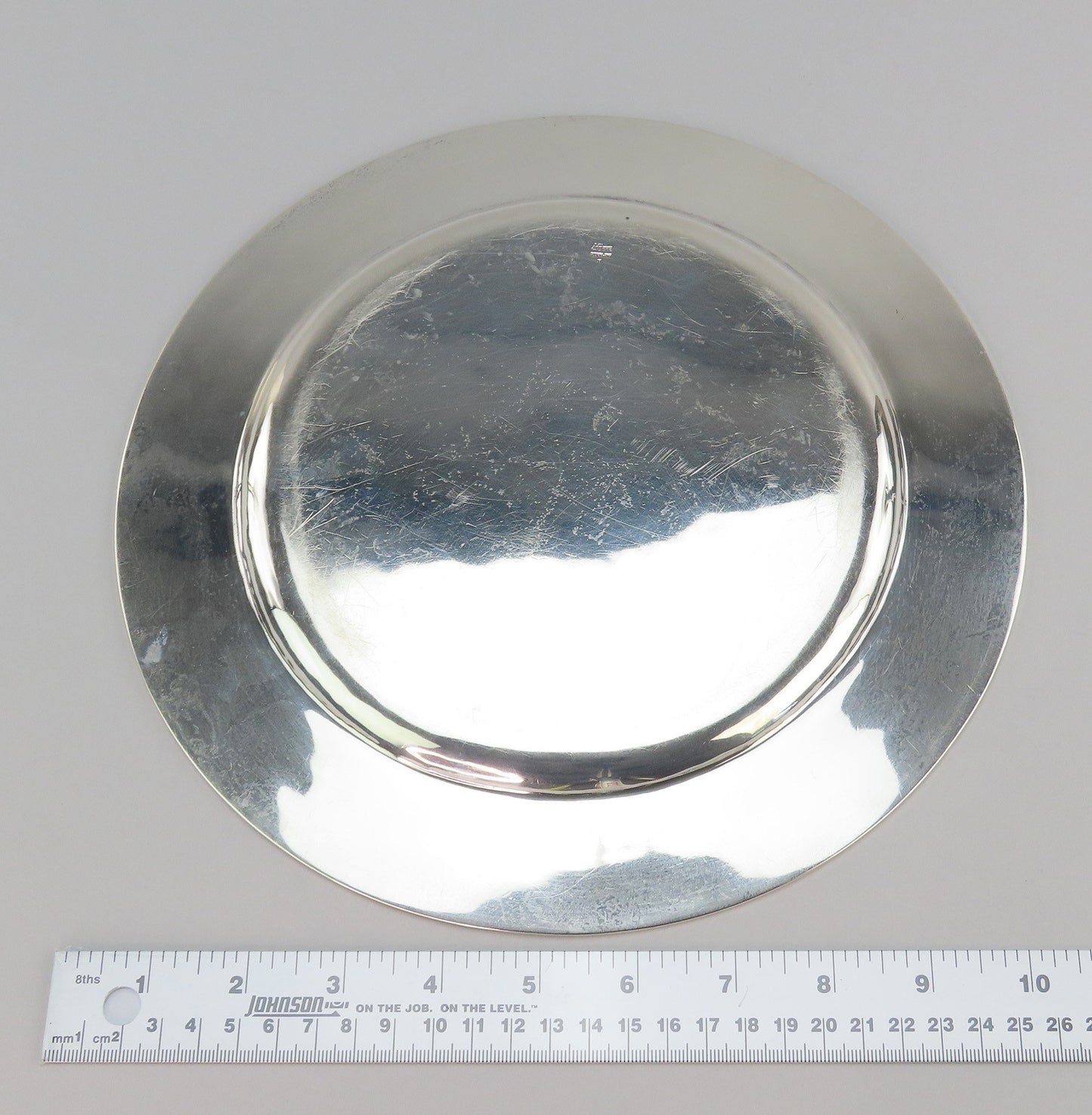 Antique Arthur Stone Sterling Silver Charger Serving Plate No Mono 10 3/8 in