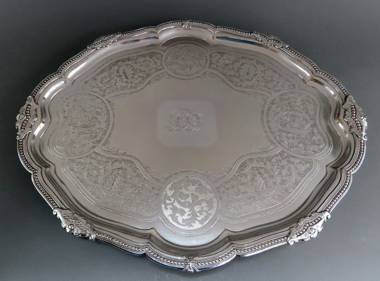 Impressive c1820s J Dixon Sheffield Old Fused Silverplate Serving Tray