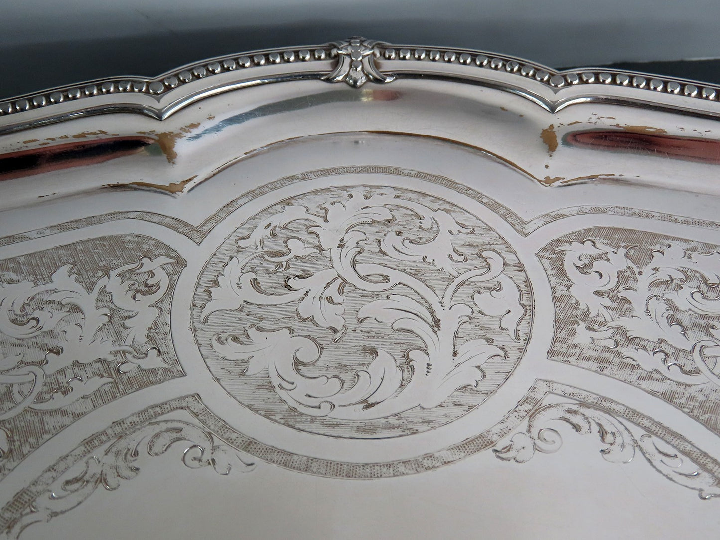 Impressive c1820s J Dixon Sheffield Old Fused Silverplate Serving Tray