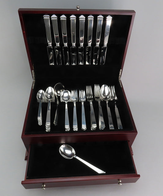 53 Piece Fabulous Tiffany Co Hampton Service for 8 Sterling Silver Flatware Set