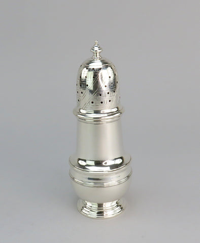 American Antique Sterling Silver Muffineer Caster in Classical Design