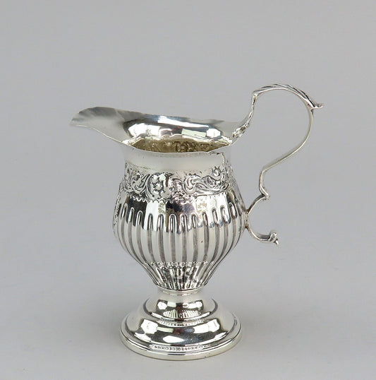 Ornate 1880 Victorian English Sterling Silver Creamer Charles Stuart Harris