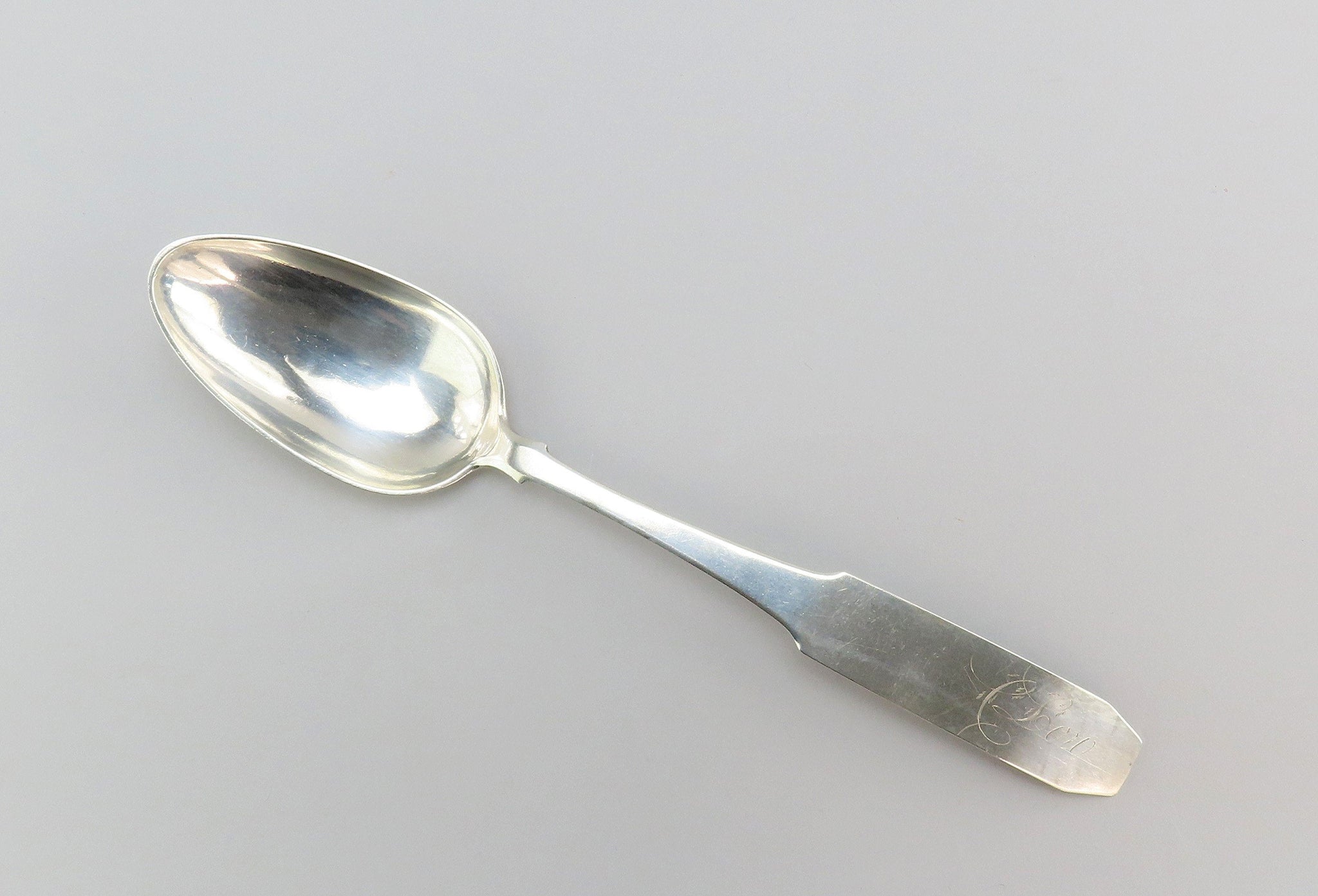 c1805 Antique Coin Silver Serving Spoon by Samuel Dorrance