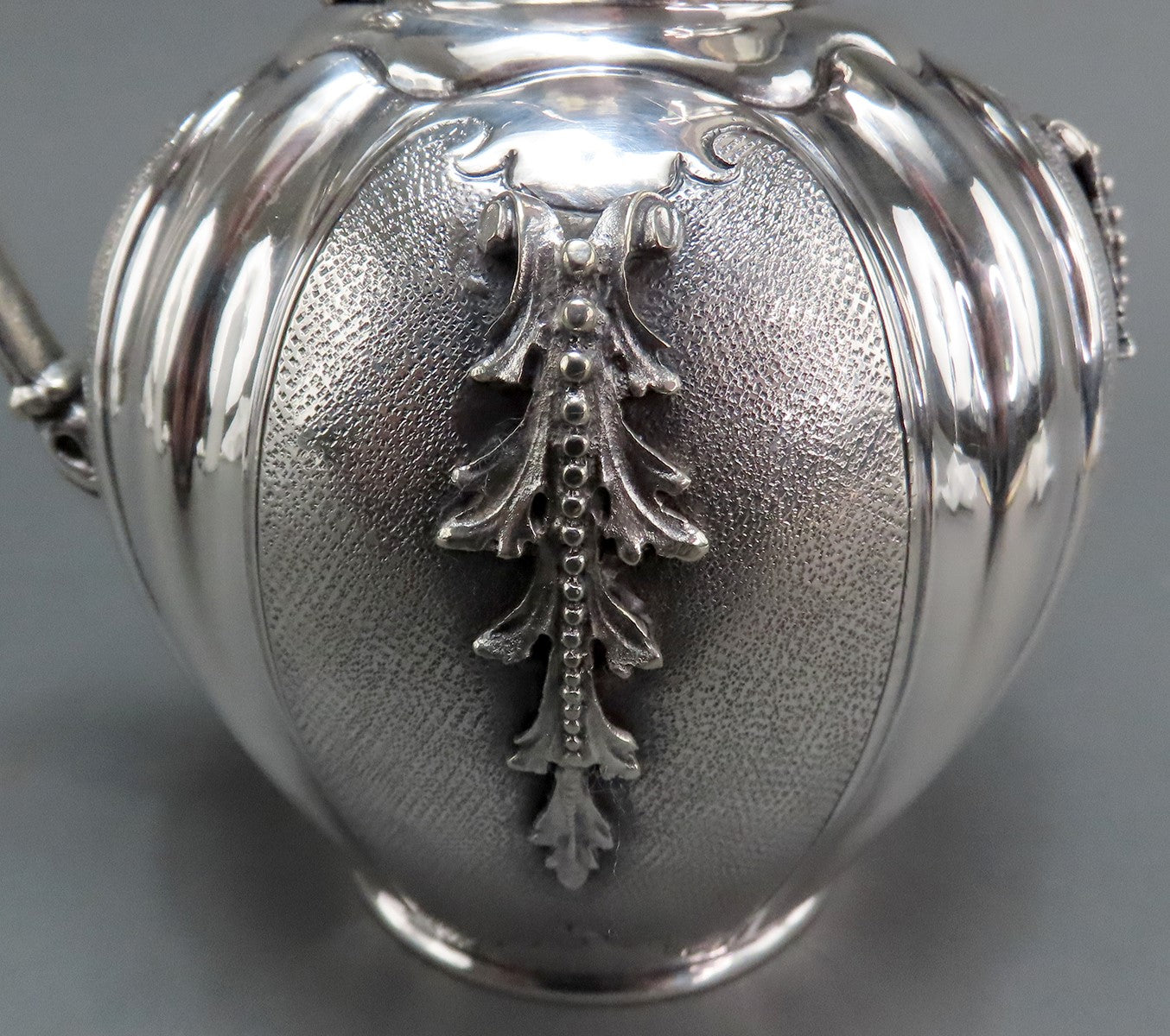 Elegant Italian 800 Silver Melon Form Water Pitcher Wine Ewer