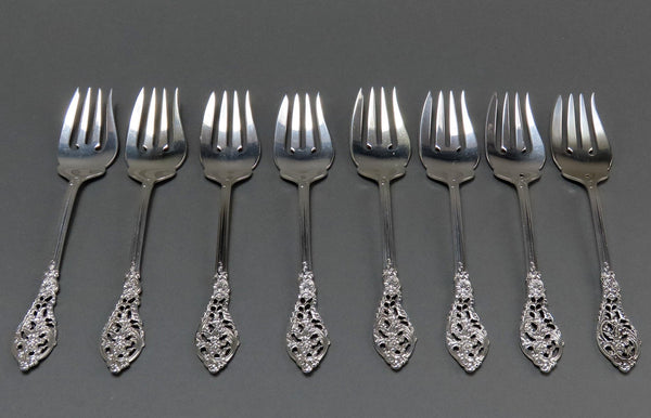 Stunning 36pc Sterling Silver Reed and Barton Florentine Lace Pat Serves 6