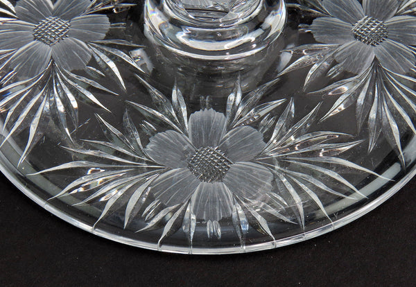 Beautiful ABP American Brilliant Period Flared Top Cut Glass Flowers Vase 7"