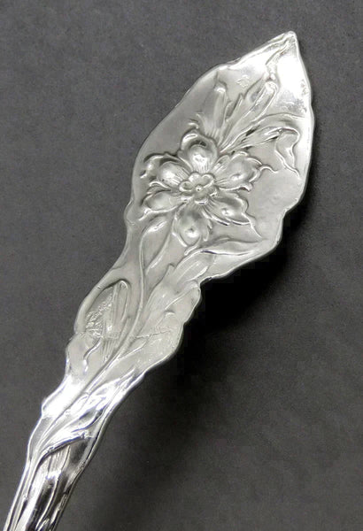 Unger Bros Art Nouveau Narcissus Sterling Silver Gravy Sauce Ladle