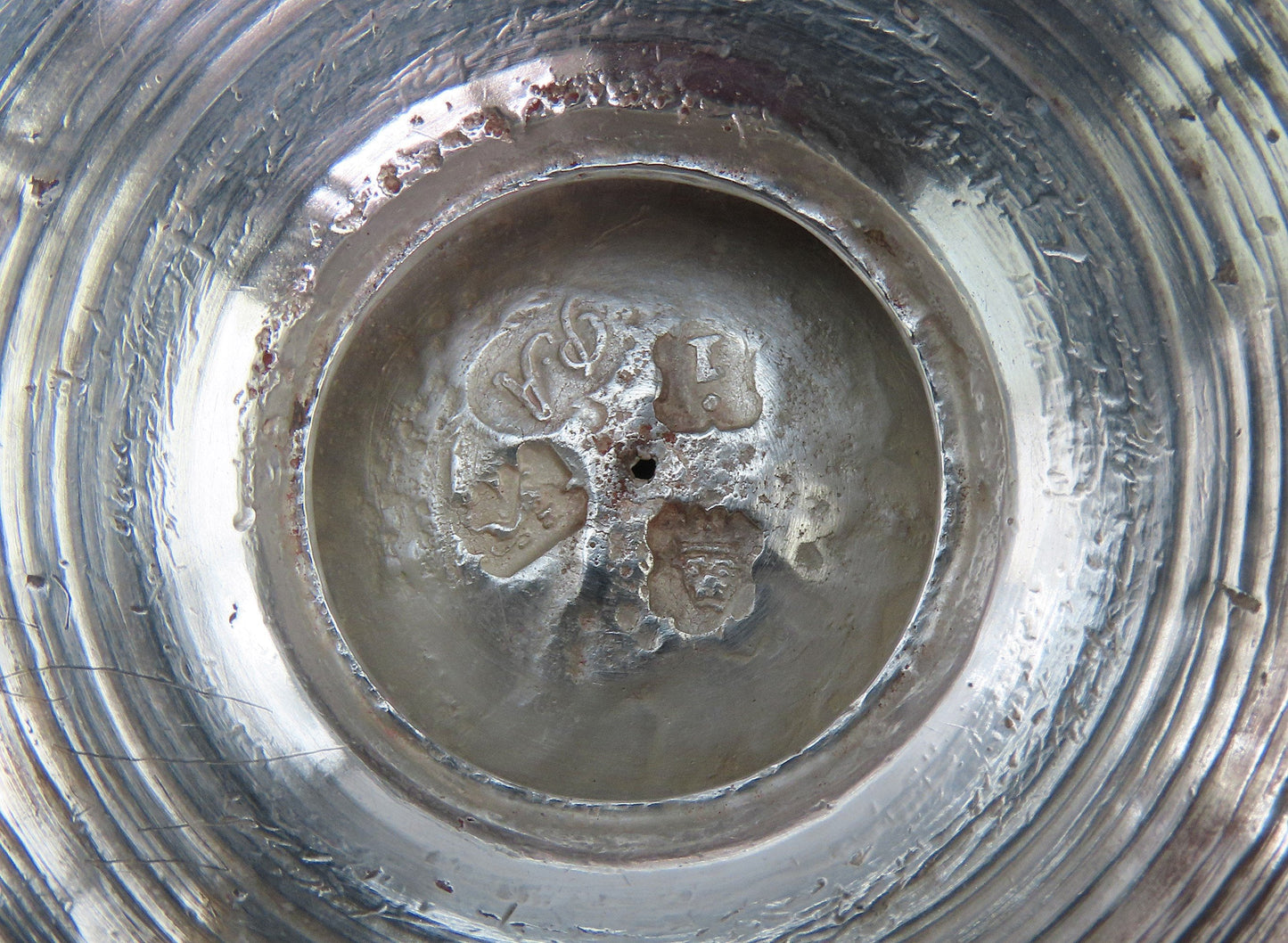 1744 Ornate English George II Sterling Silver Caster Hand Chased Flowers