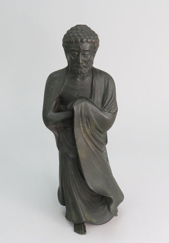 Rare Antique 1800s Chinese? Japanese? Bronze Luohan Sage Statue Figurine 10.25"