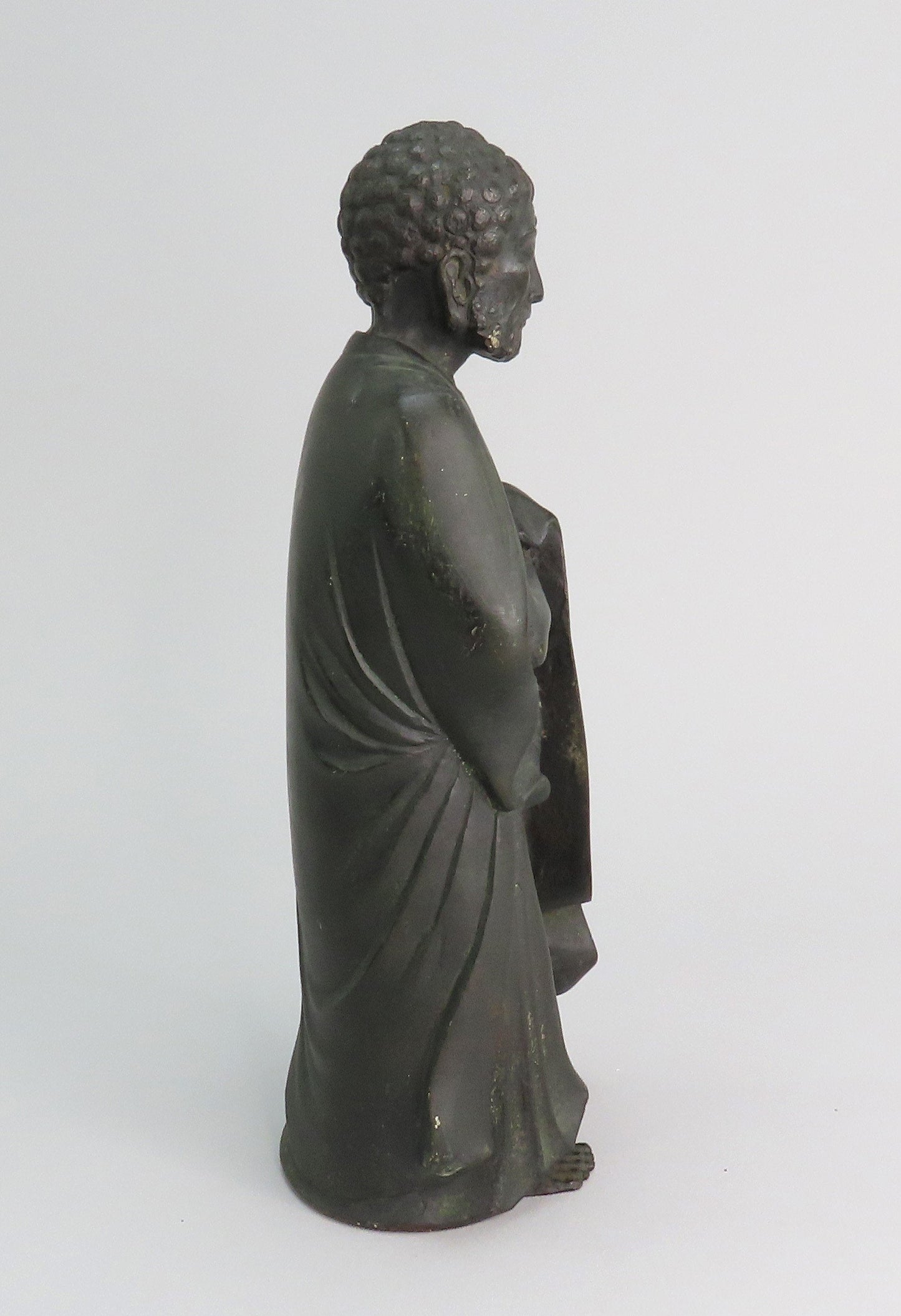 Rare Antique 1800s Chinese? Japanese? Bronze Luohan Sage Statue Figurine 10.25"