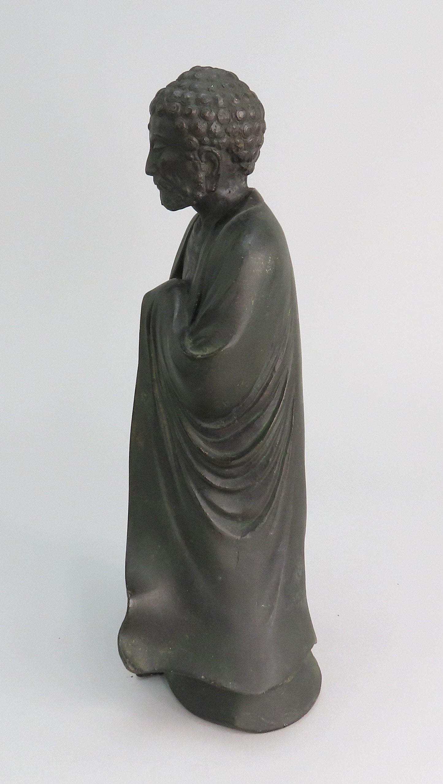 Rare Antique 1800s Chinese? Japanese? Bronze Luohan Sage Statue Figurine 10.25"