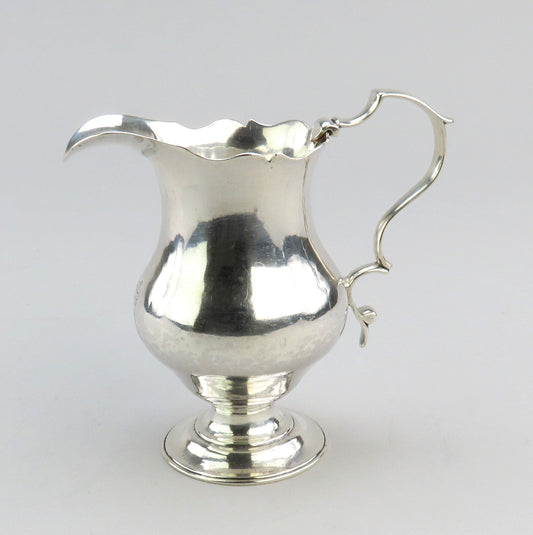 c1760 American Silver Creamer Classical 18th Cen English Style Greyhound Crest