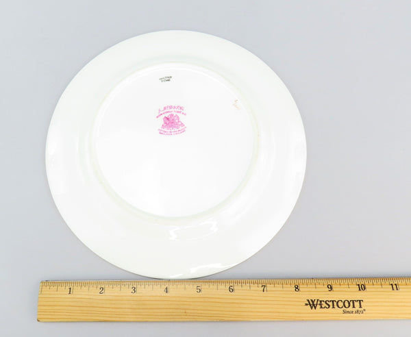 Great Set 7 Cauldon English Porcelain Luncheon Plates L6228 Cobalt/Gold Border