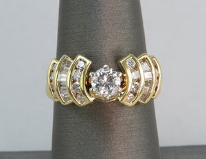 Dazzling 14k Yellow Gold ~.75ct tdw Diamond Engagement Wedding Ring