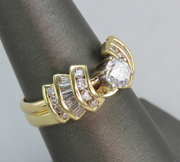 Dazzling 14k Yellow Gold ~.75ct tdw Diamond Engagement Wedding Ring