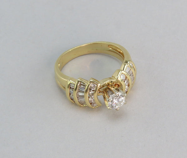 Dazzling 14k Yellow Gold ~.75ct tdw Diamond Engagement Wedding Ring