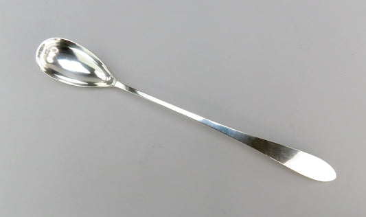 Elegant David Carlson Arts Crafts Sterling Silver Long Handle Oval Spoon 12 1/4"