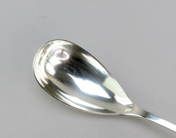 Elegant David Carlson Arts Crafts Sterling Silver Long Handle Oval Spoon 12 1/4"