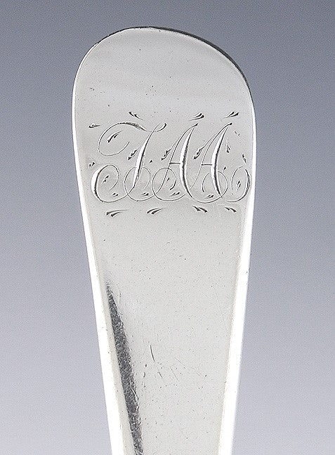 Antique 1766 English Georgian Sterling Silver Soup Table Serving Spoon