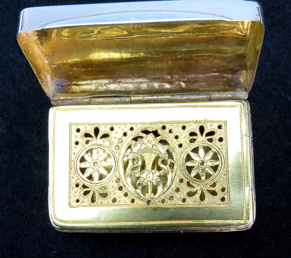 1801 English Sterling Silver Vinaigrette or Scent Box