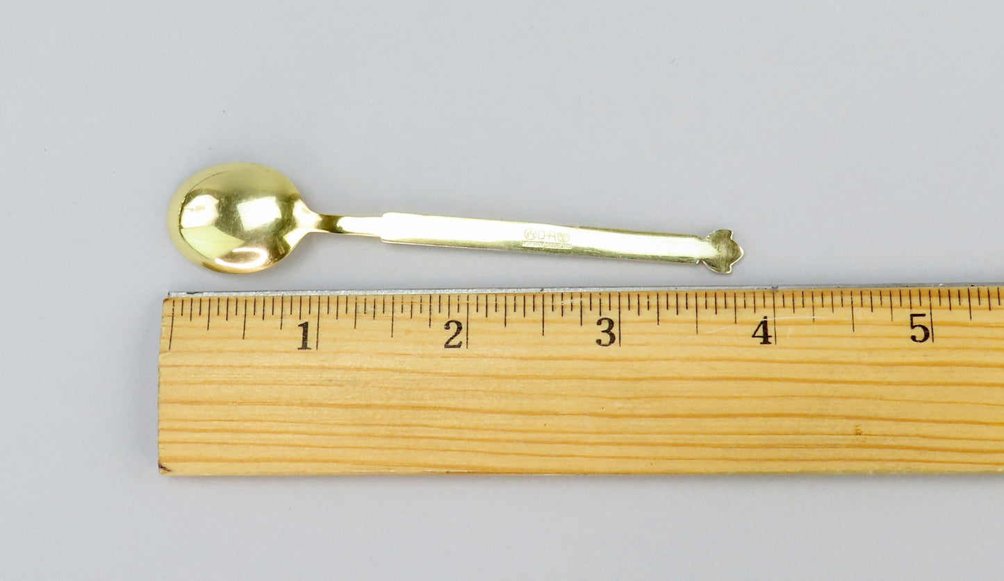 11 David Andersen Norway Sterling Silver Gilded Demitasse Spoons Enamel Handles