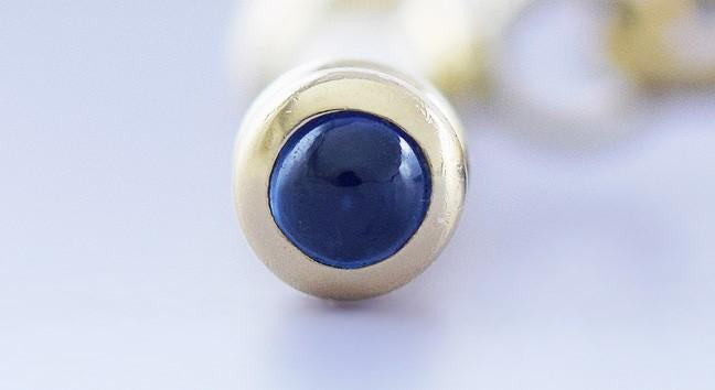 Stylish 18k White & Yellow Gold Toggle Clasp Bracelet w/Sapphire Accents