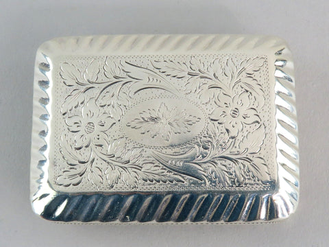 Fancy 1818 English Sterling Silver Vinaigrette or Scent Box