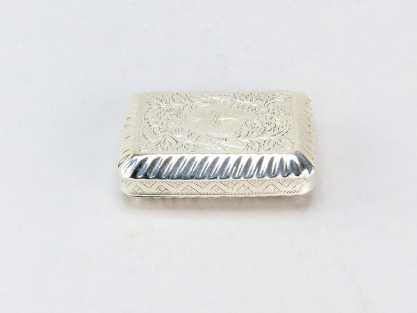 Fancy 1818 English Sterling Silver Vinaigrette or Scent Box