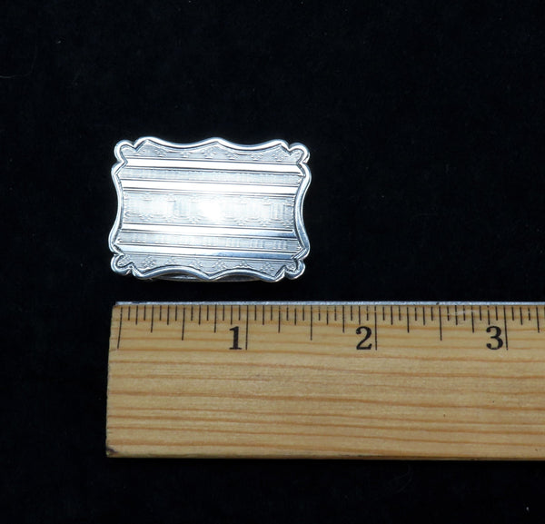 1861 English Sterling Silver Vinaigrette or Scent Box