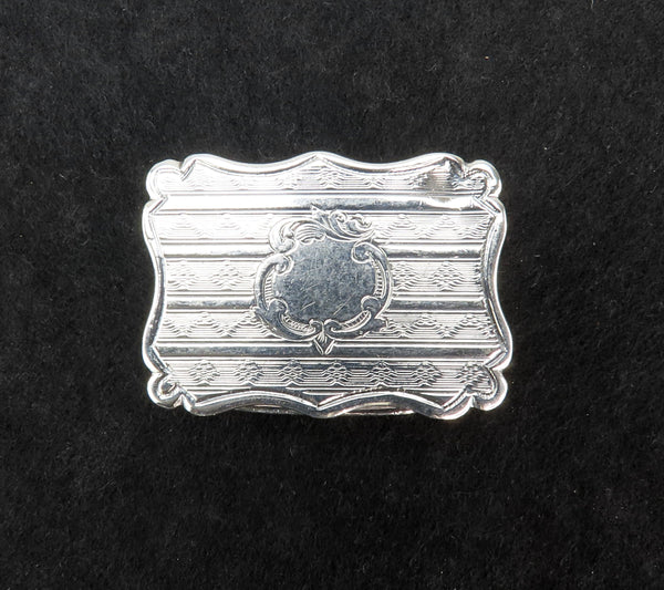 1861 English Sterling Silver Vinaigrette or Scent Box