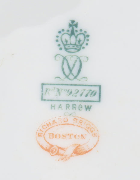 12 Royal Crown Derby Harrow 1888 Luncheon Plates Hand Painted Flowers 8 5/8"