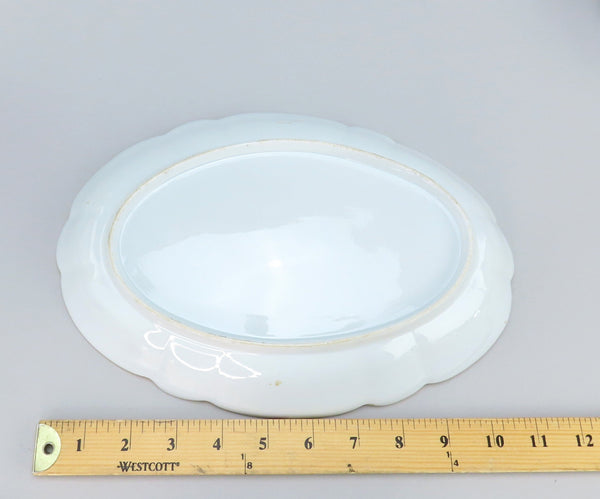 c1810 Barr Flight Barr 3pc Oval Small Serving Dishes Orange Floral Gilding 11"