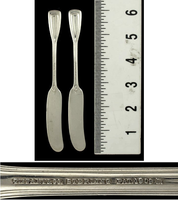 11 Rare Tiffany St. Dunstan 1909 Sterling Silver Butter Cheese Knives