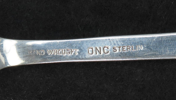 Old Newbury Crafters ONC Panel Antique Sterling Silver Cheese Scoop 7 1/4”