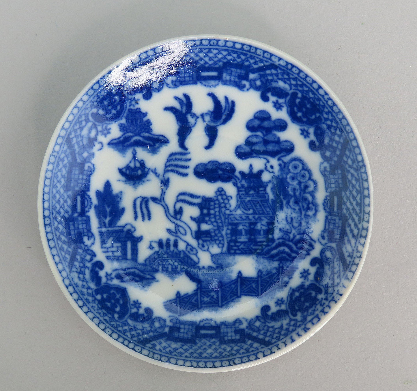 Charming c1920s Antique Blue White Willow 11pc Miniature Tea Set Made in Japan