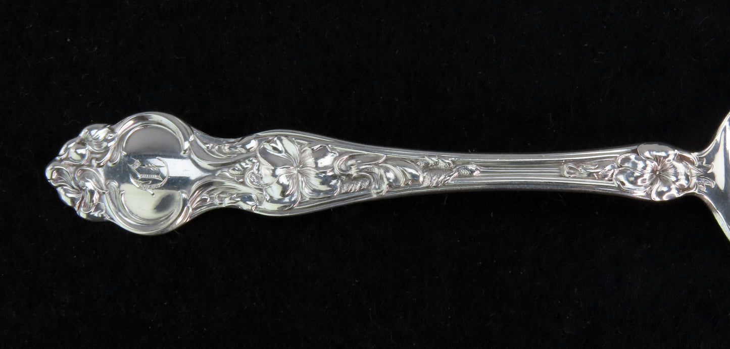 12 Wallace Violet pat Art Nouveau Sterling Silver Demitasse Spoons 4 1/4" C mono