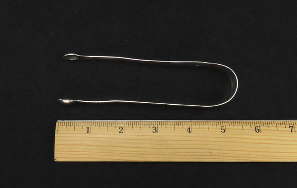 Fine Pair c1820s English Georgian Sterling Silver Bright Cut Sugar Nips Tongs