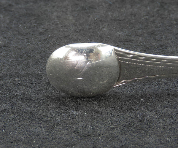 Fine Pair c1820s English Georgian Sterling Silver Bright Cut Sugar Nips Tongs