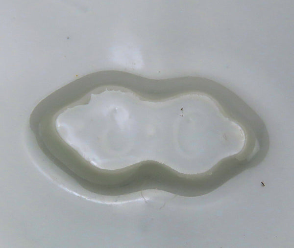 Great Large French 1870s Porcelain Oval Covered Serving Dish 13 1/2" Long
