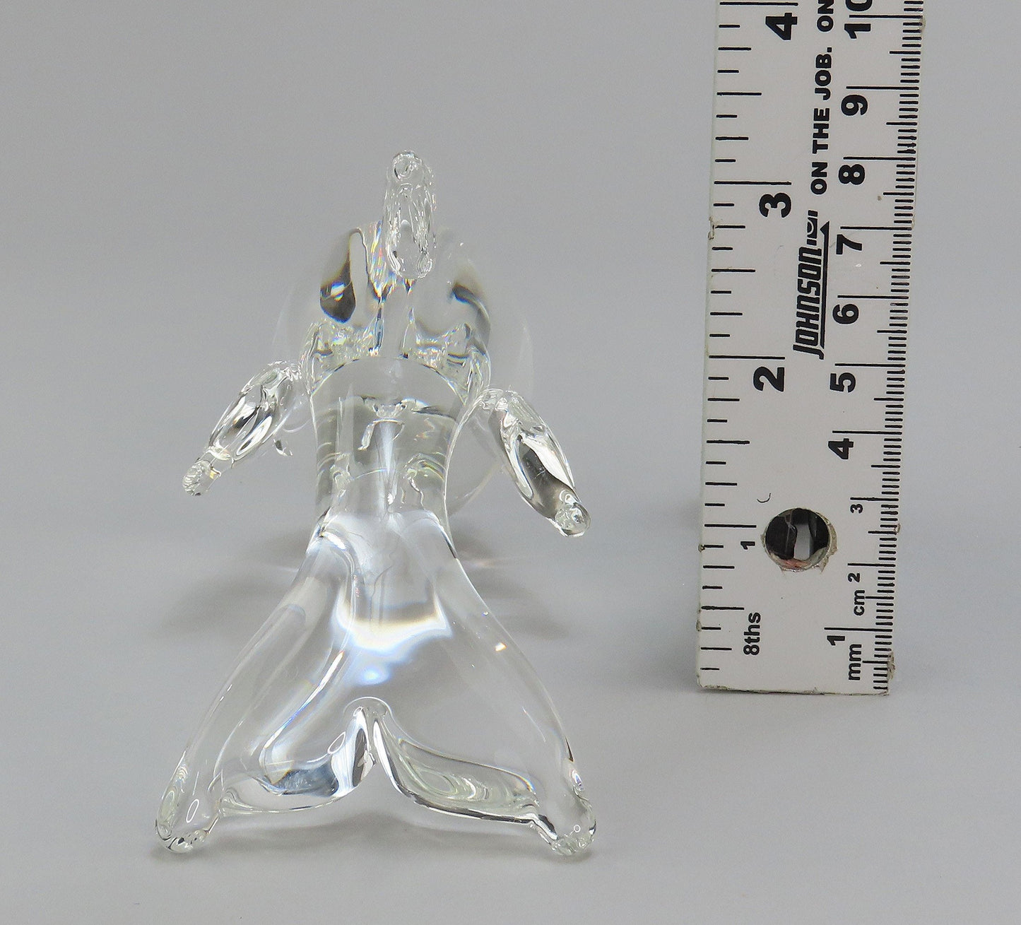 Fine Pair VTG Steuben Art Glass Dolphins Porpoises 8125 Lloyd Atkins ~6.5"