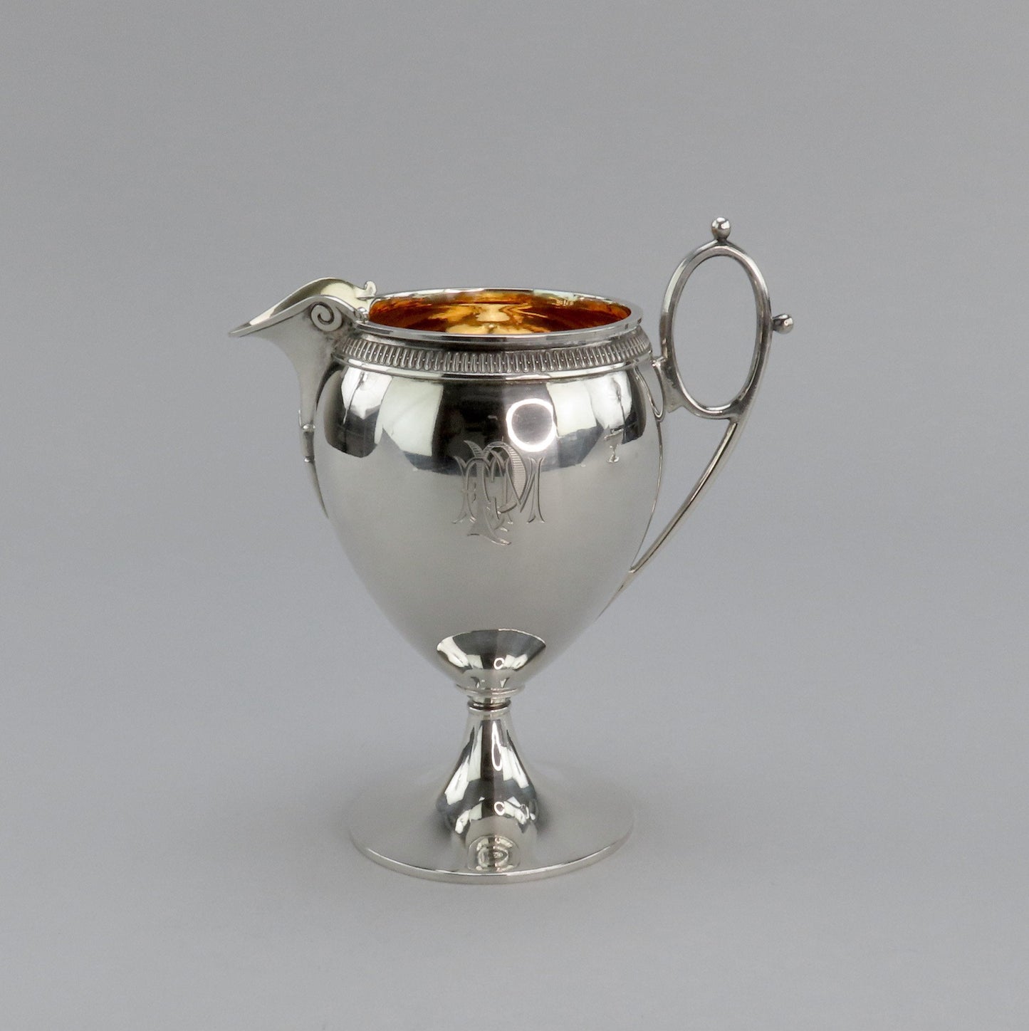 c1875 Antique Tiffany Co Sterling Silver Creamer and Sugar Bowl Set