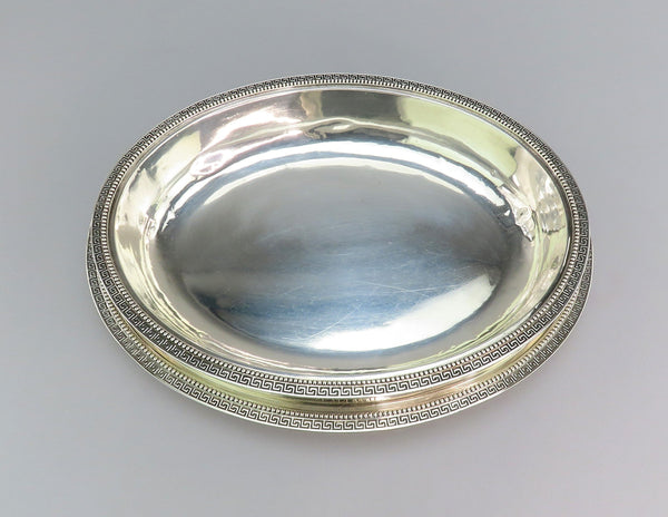 Tiffany Co Sterling Silver Oval Serving Dish and Tray Fargo Family Monogram