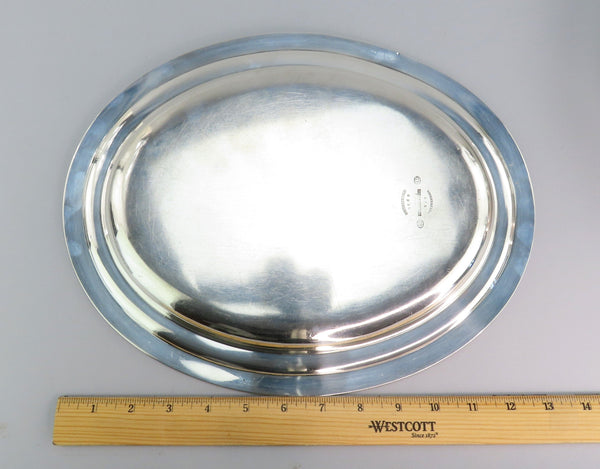 Tiffany Co Sterling Silver Oval Serving Dish and Tray Fargo Family Monogram