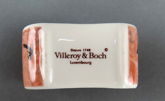 Vintage Set 12 Porcelain Napkin Rings Villeroy and Boch Siena Pattern