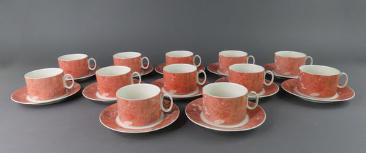 Sweet Set 12 Porcelain Cups and Saucers Villeroy and Boch Siena Pattern