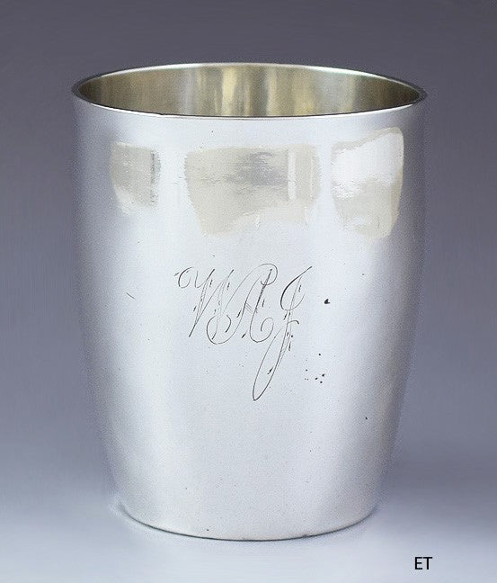 c1760-1775 Rare American Colonial Coin Silver Beaker Cup by Benjamin Burt