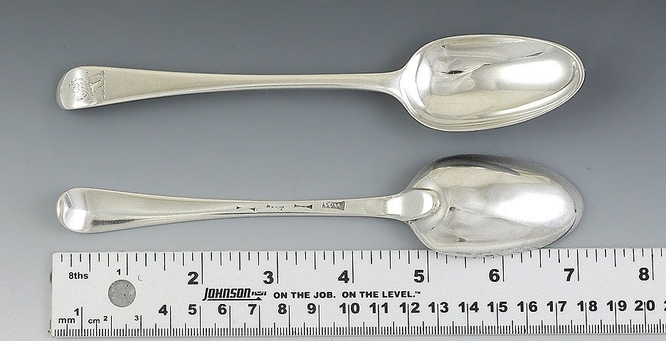c1770s-1790s Great Set American? Silver Spoons