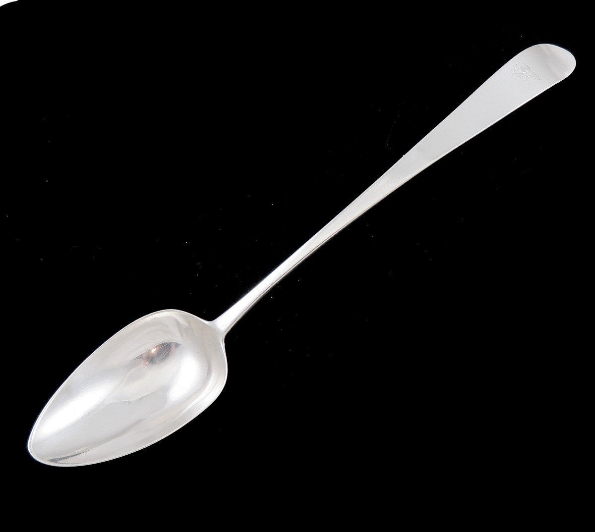Antique 1793 Irish Georgian Sterling Silver Platter Stuffing Serving Spoon
